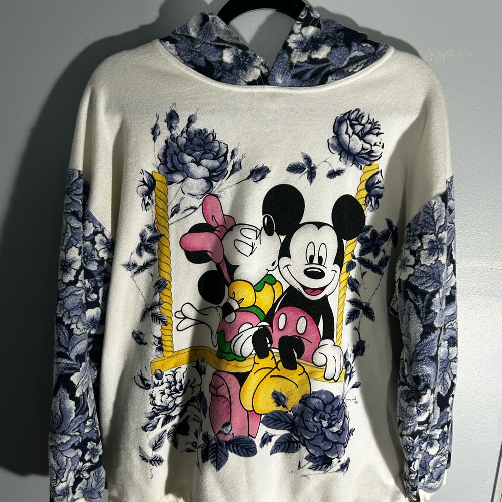 Disney vintage Mickey Unlimited Floral Hoodie